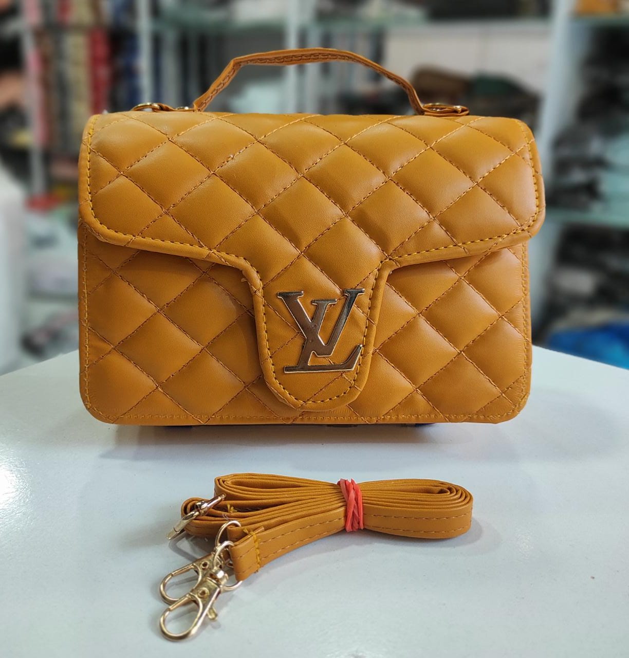 LV stylish embroidery sling bag